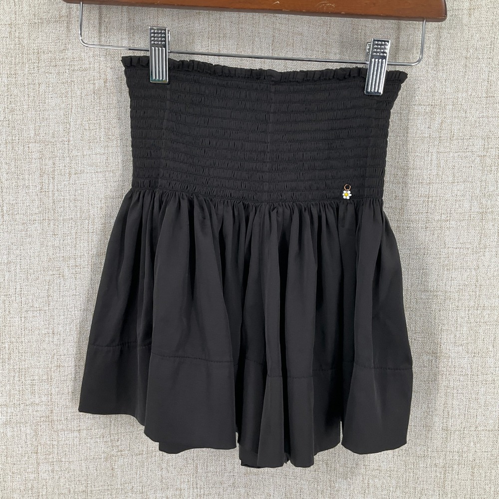 Naturalโ Life Smocked Shorts Women XS Black Boho High Waist Flowy Coquette